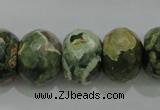 CRH125 15.5 inches 15*20mm faceted rondelle rhyolite gemstone beads