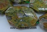 CRH153 15.5 inches 28*40mm - 30*45mm faceted freeform rhyolite beads