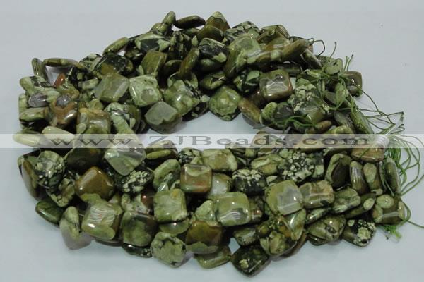 CRH21 15.5 inches 15*15mm rhombic rhyolite beads wholesale