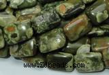 CRH24 15.5 inches 10*14mm rectangle rhyolite beads wholesale