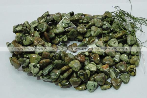 CRH31 15.5 inches 12*12mm triangle rhyolite beads wholesale