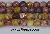 CRH518 15.5 inches 4mm faceted round rhyolite gemstone beads