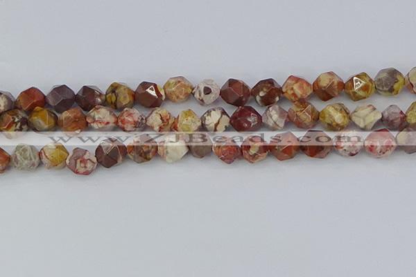 CRH550 15.5 inches 12mm faceted nuggets rhyolite gemstone beads
