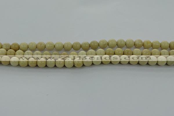 CRI202 15.5 inches 8mm round riverstone beads wholesale