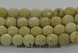 CRI210 15.5 inches 4mm faceted round riverstone beads wholesale