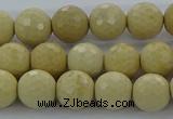 CRI212 15.5 inches 8mm faceted round riverstone beads wholesale