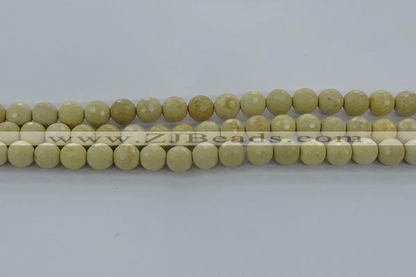 CRI213 15.5 inches 10mm faceted round riverstone beads wholesale