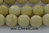 CRI214 15.5 inches 12mm faceted round riverstone beads wholesale