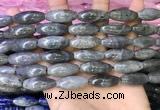 CRI305 15.5 inches 10*25mm rice labradorite beads wholesale