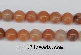CRJ201 15.5 inches 8mm round natural red jade gemstone beads