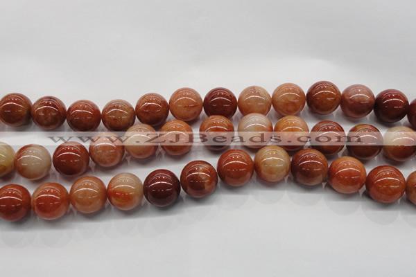 CRJ504 15.5 inches 12mm round red jade gemstone beads