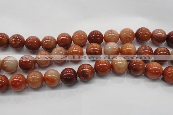 CRJ506 15.5 inches 16mm round red jade gemstone beads