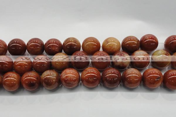 CRJ508 15.5 inches 20mm round red jade gemstone beads