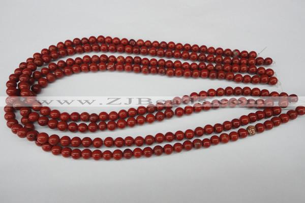 CRO06 15.5 inches 6mm round red jasper beads wholesale