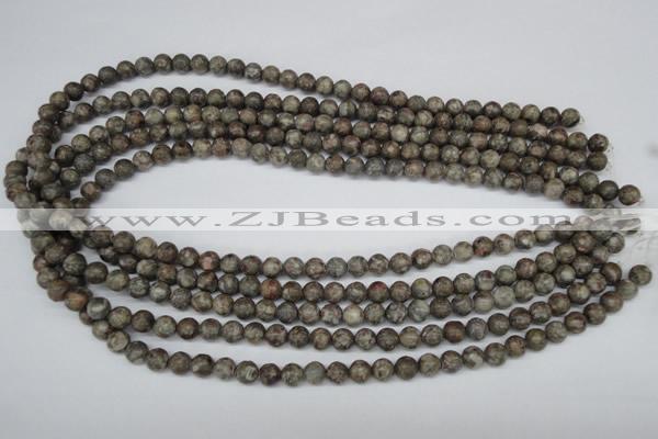 CRO07 15.5 inches 6mm round Chinese leopard skin jasper beads
