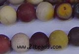 CRO1005 15.5 inches 14mm round matte mookaite gemstone beads