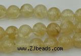 CRO1021 15.5 inches 6mm round yellow watermelon quartz beads