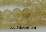 CRO1022 15.5 inches 8mm round yellow watermelon quartz beads