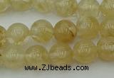 CRO1022 15.5 inches 8mm round yellow watermelon quartz beads