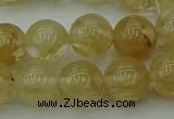 CRO1023 15.5 inches 10mm round yellow watermelon quartz beads