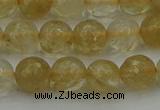 CRO1032 15.5 inches 8mm faceted round yellow watermelon quartz beads