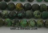 CRO1051 15.5 inches 6mm round matte African turquoise beads