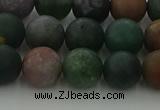 CRO1083 15.5 inches 10mm round matte Indian agate beads wholesale