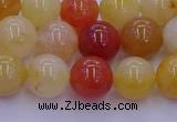 CRO1163 15.5 inches 10mm round golden silk jade beads wholesale