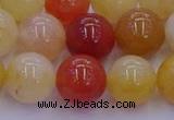 CRO1165 15.5 inches 14mm round golden silk jade beads wholesale