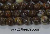 CRO1170 15.5 inches 4mm round fire lace opal gemstone beads