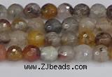 CRO1195 15.5 inches 4mm faceted round mixed lodalite quartz beads