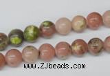 CRO123 15.5 inches 8mm round rhodochrosite gemstone beads wholesale