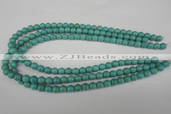 CRO133 15.5 inches 8mm round synthetic turquoise beads wholesale