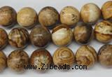 CRO181 15.5 inches 10mm round picture jasper beads wholesale