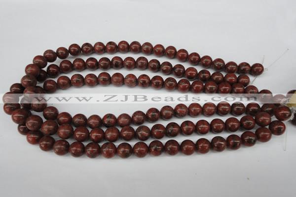 CRO193 15.5 inches 10mm round sesame red jasper beads wholesale
