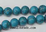 CRO226 15.5 inches 10mm round synthetic turquoise beads wholesale