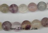 CRO235 15.5 inches 10mm round rainbow fluorite beads wholesale