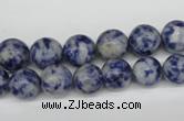 CRO246 15.5 inches 10mm round blue spot stone beads wholesale