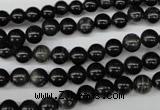 CRO32 15.5 inches 6mm round black obsidian gemstone beads wholesale