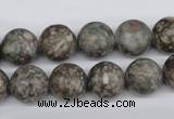 CRO325 15.5 inches 12mm round Chinese leopard skin jasper beads wholesale