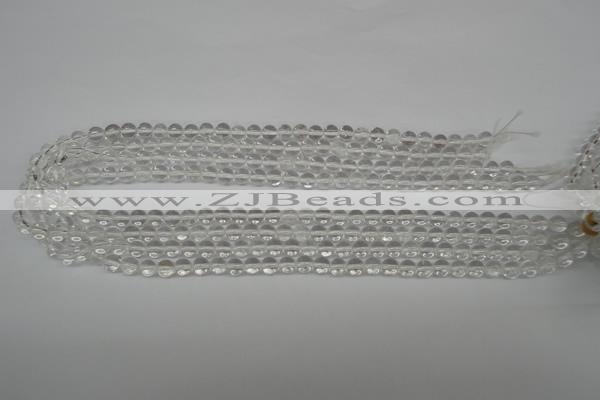 CRO35 15.5 inches 6mm round white crystal beads wholesale