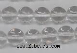 CRO362 15.5 inches 12mm round white crystal beads wholesale