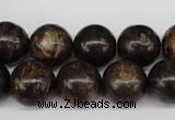 CRO387 15.5 inches 14mm round bronzite gemstone beads wholesale