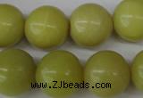 CRO401 15.5 inches 14mm round lemon jade beads wholesale