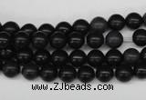 CRO43 15.5 inches 6mm round black stone beads wholesale