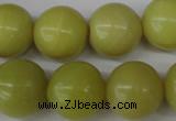 CRO440 15.5 inches 16mm round lemon jade beads wholesale