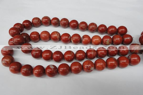 CRO448 15.5 inches 16mm round red jasper beads wholesale