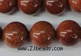 CRO486 15.5 inches 18mm round goldstone beads wholesale