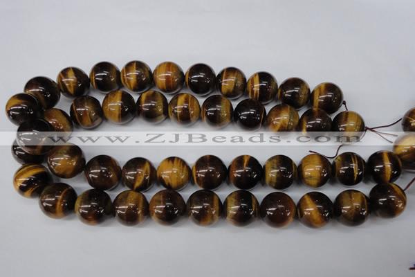 CRO492 15.5 inches 18mm round yellow tiger eye beads wholesale