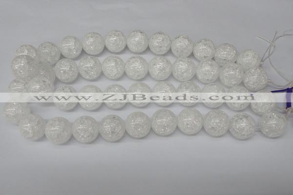 CRO497 15.5 inches 18mm round crack rock crystal beads wholesale